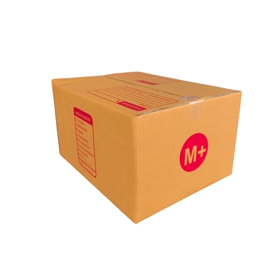กล่องไปรษณีย์ เบอร์ M+ ขนาด35x45x25  ซม. กล่องพัสดุฝาชน แพ็ค 20 ใบ หนา 3 ชั้น มีจ่าหน้า